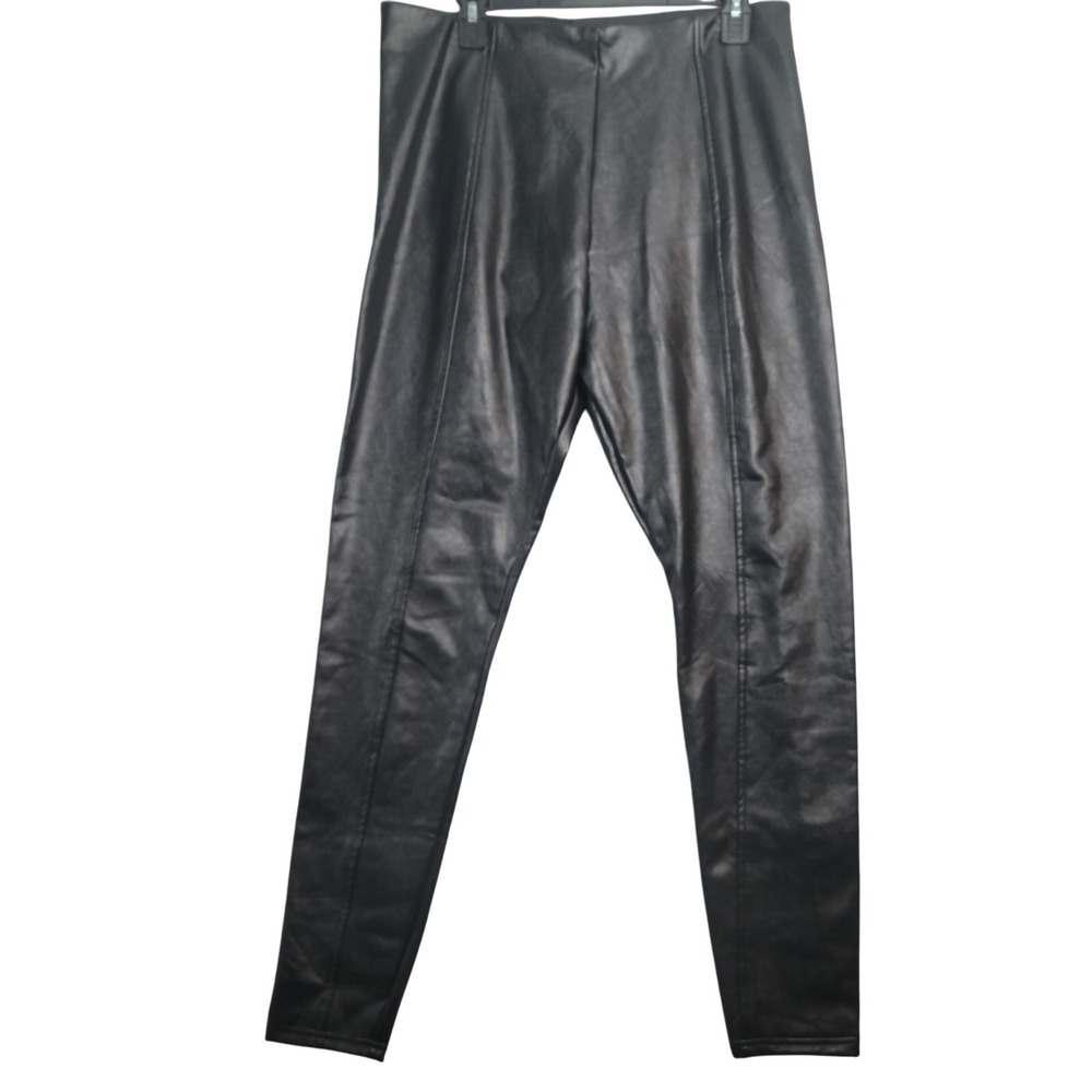 AFRM Los Angeles Faux Leather Leggings XL Black Stretch Career Party‎ Fashion